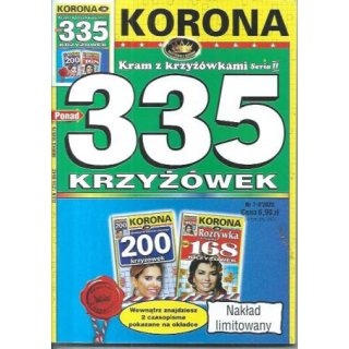 335 krzyżówek Kram z krzyżówkami Seria II Korona 7-8/2023