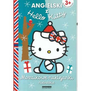 Angielski z Hello Kitty Mozaikowe naklejki niebieskie