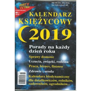 Kalendarz Księżycowy 2019; Czwarty Wymiar; WS; 1/2018
