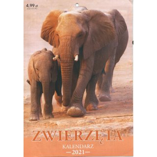 Kalendarz 2021 - zwierzęta