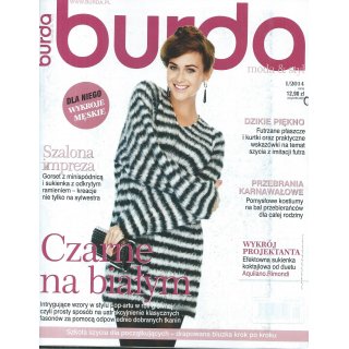 Burda Moda i Styl 1/2014 Czarne na białym + wykroje
