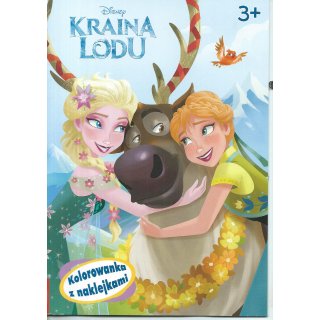 Kraina Lodu kolorowanka z naklejkami; nr 1
