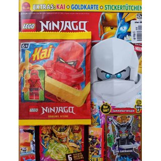 LEGO NINJAGO 104 wyd. niemieckie KAI + ZŁOTA KARTA + NAKLEJKI