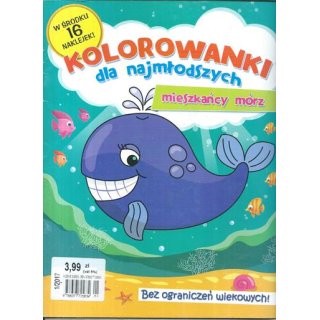 Kolorowanki dla najmłodszych - mieszkańcy mórz 1/2017