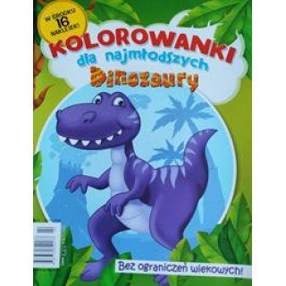Kolorowanki dla najmłodszych Dinozaury + naklejki