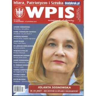 Wpis - Wiara Patriotyzm Sztuka 10/2024