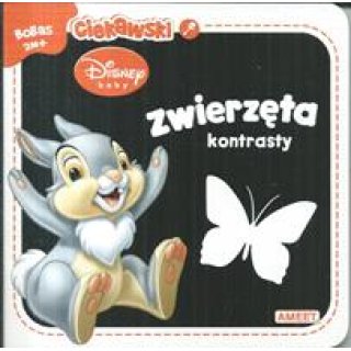 Książka z twardymi kartkami: Zwierzęta kontrasty Disney baby