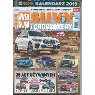 4x4 Auto Świat SUVy I Crossovery; 2/18 + kalendarz 2019