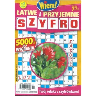 Łatwe i przyjemne szyfro luty nr 2/2026 Wiem! 