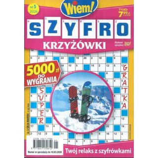 Szyfro krzyżówki Wiem! nr 5/2026 marzec
