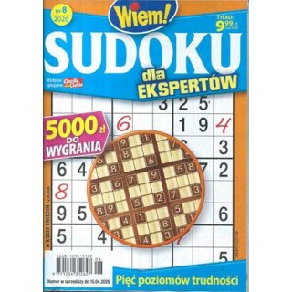 Sudoku dla ekspertów Wiem! nr 8/2026 kwiecień