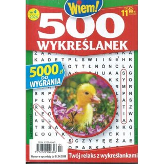 500 wykreślanek Wiem! nr 4/2026 kwiecień