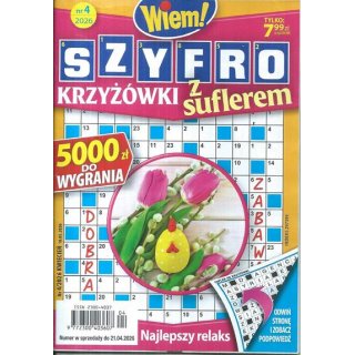 Szyfro Krzyżówki z suflerem Wiem! nr 4/2026 kwiecień