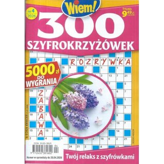 300 szyfro krzyżówek Wiem! nr 4/2026 kwiecień