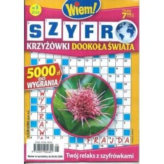 Szyfro Krzyżówki dookoła świata nr 5/2026 Wiem! maj