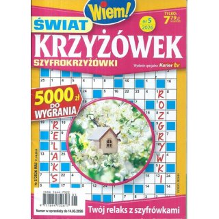 Świat Krzyżówek Szyfrokrzyżówki Wiem! nr 5/2026 maj
