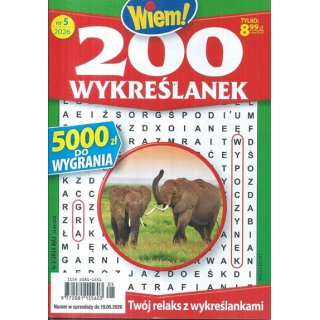 200 wykreślanek Wiem! nr 5/2026 maj