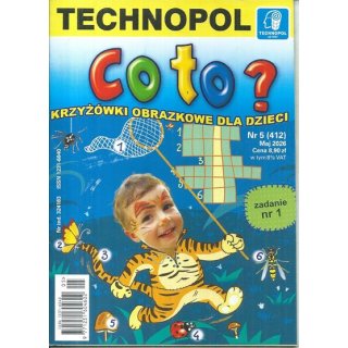 Co to? Krzyżówki obrazkowe dla dzieci nr 5/2026 (412) maj