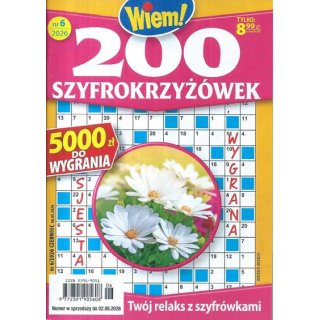 200 szyfro krzyżówek nr 6/2026 Wiem! czerwiec