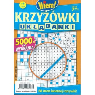 Krzyżówki Układanki Wiem! nr 6/2026 czerwiec