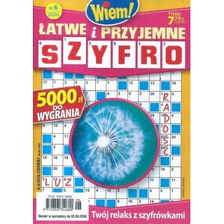 Łatwe i przyjemne szyfro nr 6/2026 Wiem! czerwiec