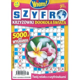 Szyfro Krzyżówki dookoła świata nr 6/2026 Wiem! czerwiec