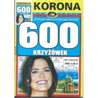 600 krzyżówek z KORONĄ nr 1-2/2022, KORONA