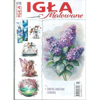 Igłą Malowane nr 3/2026 - Serwetka z kwiatami