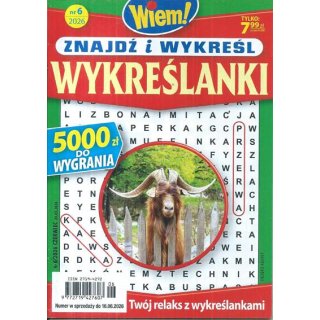Wykreślanki znajdź i wykreśl Wiem! nr 6/2026 czerwiec