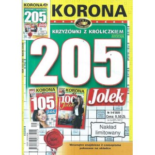 205 Jolek z KORONĄ nr 5-6/2025 Krzyżówki z króliczkiem, KORONA