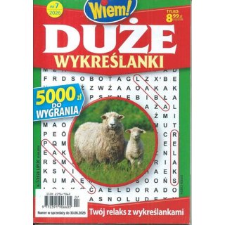 Duże wykreślanki nr 7/2026 Wiem! lipiec