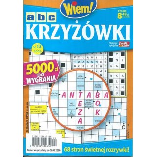 Krzyżówki ABC nr 13/2026 Wiem! lipiec