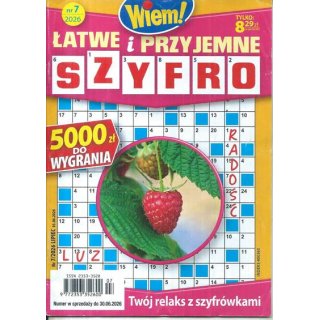 Łatwe i przyjemne szyfro nr 7/2026 Wiem! lipiec