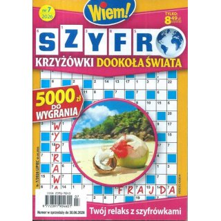 Szyfro Krzyżówki dookoła świata nr 7/2026 Wiem! lipiec