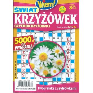 Świat Krzyżówek Szyfrokrzyżówki Wiem! nr 7/2026 lipiec