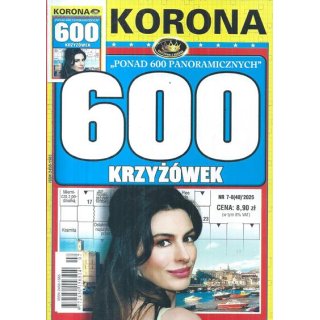 600 krzyżówek z KORONĄ nr 7-8/2025, KORONA