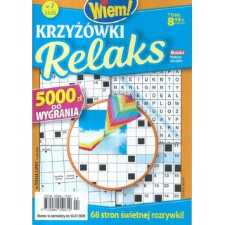 Krzyżówki Relaks Wiem! nr 7/2026 lipiec
