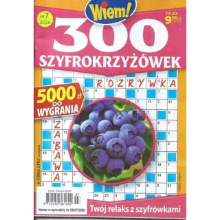 300 szyfro krzyżówek Wiem! nr 7/2026 lipiec