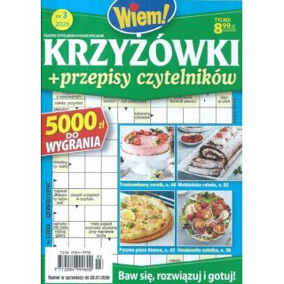 Krzyżówki + Przepisy czytelników nr 3/2026 czerwiec - lipiec