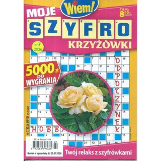 Moje Szyfro krzyżówki Wiem! nr 7/2026 lipiec