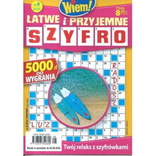 Łatwe i przyjemne szyfro nr 8/2026 Wiem! sierpień