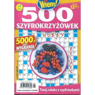 500 szyfro krzyżówek Wiem! nr 8/2026 sierpień
