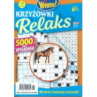 Krzyżówki Relaks Wiem! nr 8/2026 sierpień