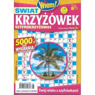 Świat Krzyżówek Szyfrokrzyżówki Wiem! nr 8/2026 sierpień