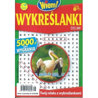 Wykreślanki Wiem! nr 16/2026 sierpień