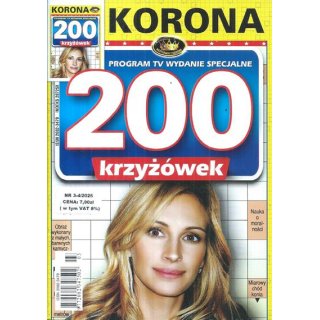 200 krzyżówek z KORONĄ nr 3-4/2025 Program TV wydanie specjalne, KORONA