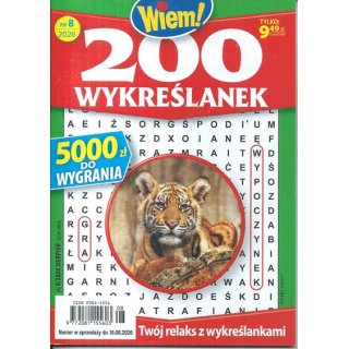 200 wykreślanek Wiem! nr 8/2026 sierpień