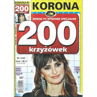 200 krzyżówek panoramicznych z KORONĄ nr 7-8/2025 Ekran TV wydanie specjalne, KORONA