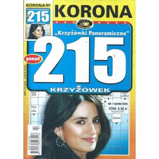 215 krzyżówek panoramicznych z KORONĄ nr 7-8/2025 Krzyżówki Panoramiczne, KORONA