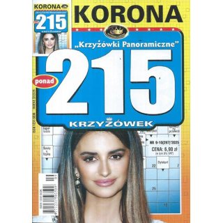215 krzyżówek panoramicznych z KORONĄ nr 9-10/2025 Krzyżówki Panoramiczne, KORONA